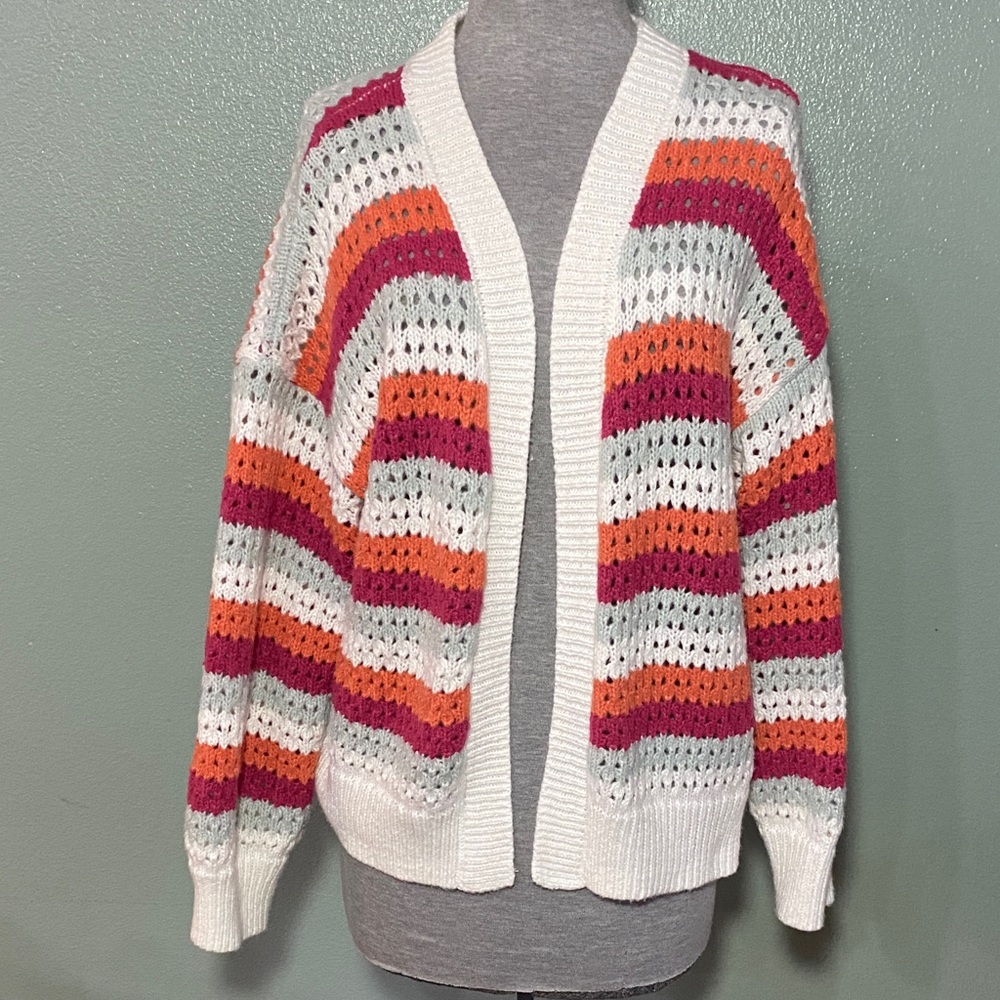 Colorful Striped Women's Cardigan
